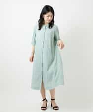 NHEGF96360 GIANNI LO GIUDICE(小さいサイズ)(メゾン ドゥ サンク) サッカーチェックシャツワンピース ライトブルー