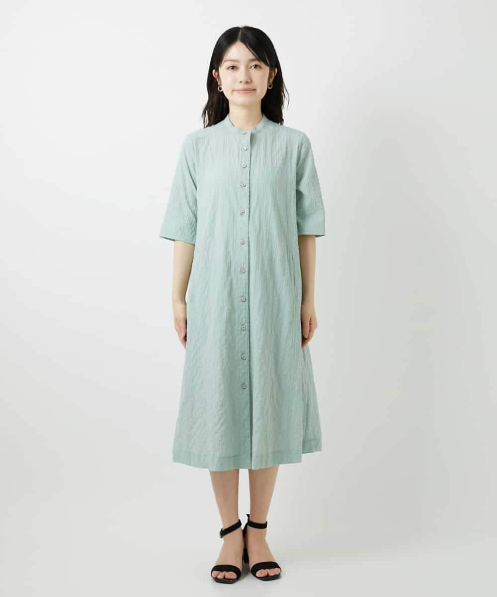 NHEGF96360 GIANNI LO GIUDICE(小さいサイズ)(メゾン ドゥ サンク) サッカーチェックシャツワンピース ライトブルー