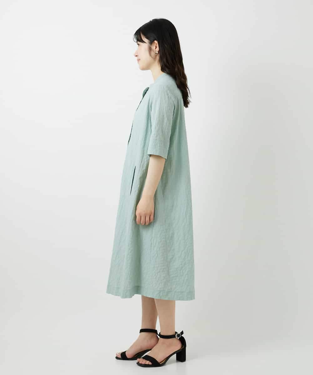 NHEGF96360 GIANNI LO GIUDICE(小さいサイズ)(メゾン ドゥ サンク) サッカーチェックシャツワンピース ライトブルー