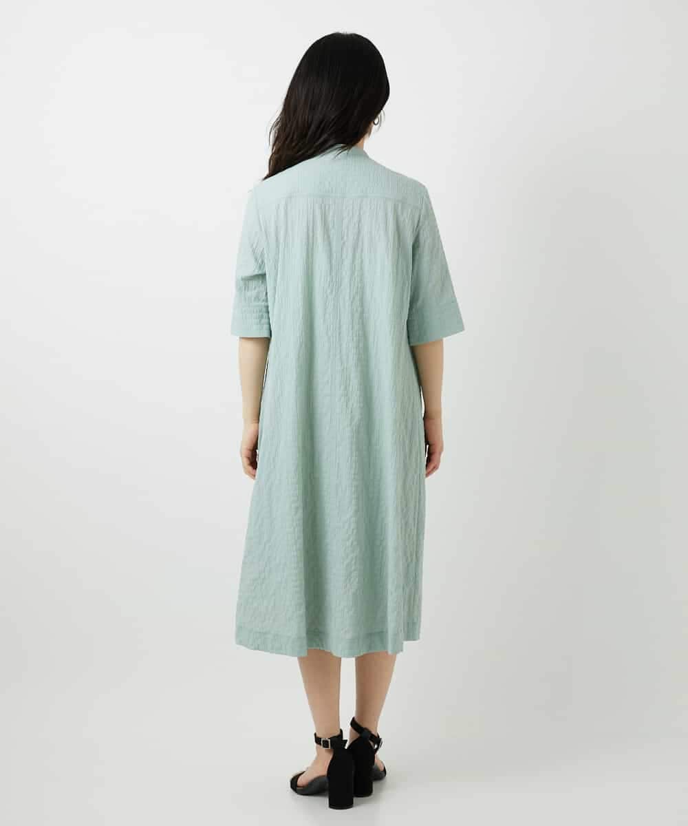 NHEGF96360 GIANNI LO GIUDICE(小さいサイズ)(メゾン ドゥ サンク) サッカーチェックシャツワンピース ライトブルー