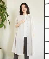 NHEGF96360 GIANNI LO GIUDICE(小さいサイズ)(メゾン ドゥ サンク) サッカーチェックシャツワンピース グレージュ