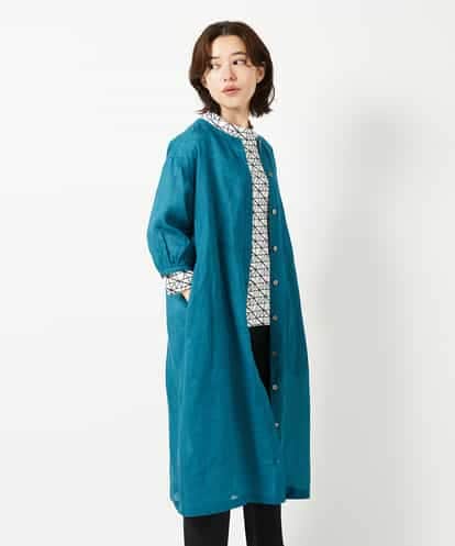 NHEHE60330 GIANNI LO GIUDICE(小さいサイズ) 麻シャンブレープリントワンピース