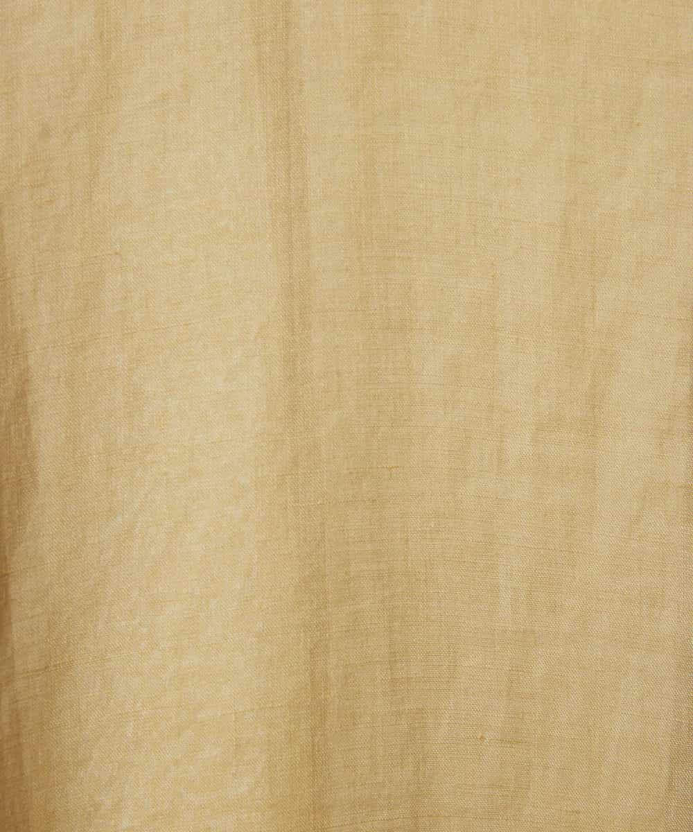 NHEHE60330 GIANNI LO GIUDICE(小さいサイズ)(メゾン ドゥ サンク) 麻シャンブレープリントワンピース イエローベージュ