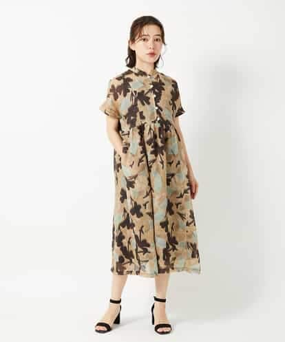 NHEHE62390 GIANNI LO GIUDICE(小さいサイズ) リネンフラワープリントワンピース