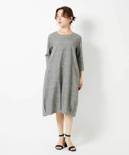 NHEHF82330 GIANNI LO GIUDICE(小さいサイズ) コットンリネンコクーンラインワンピース