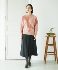 NHFAE11330 GIANNI LO GIUDICE(小さいサイズ)(メゾン ドゥ サンク) インターシャイタリアジャガードニット ネイビー