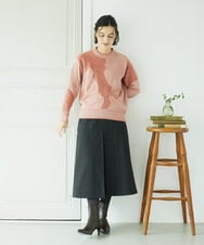 NHFAE11330 GIANNI LO GIUDICE(小さいサイズ)(メゾン ドゥ サンク) インターシャイタリアジャガードニット ネイビー