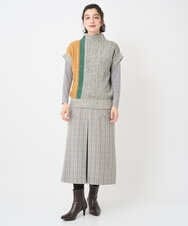 NHFAE20330 GIANNI LO GIUDICE(小さいサイズ)(メゾン ドゥ サンク) [日本製]SILEインターシャニットベスト ネイビー系