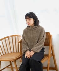 NHFAI85230 GIANNI LO GIUDICE(小さいサイズ)(メゾン ドゥ サンク) 透かし編みレイヤードニット ライトグレー