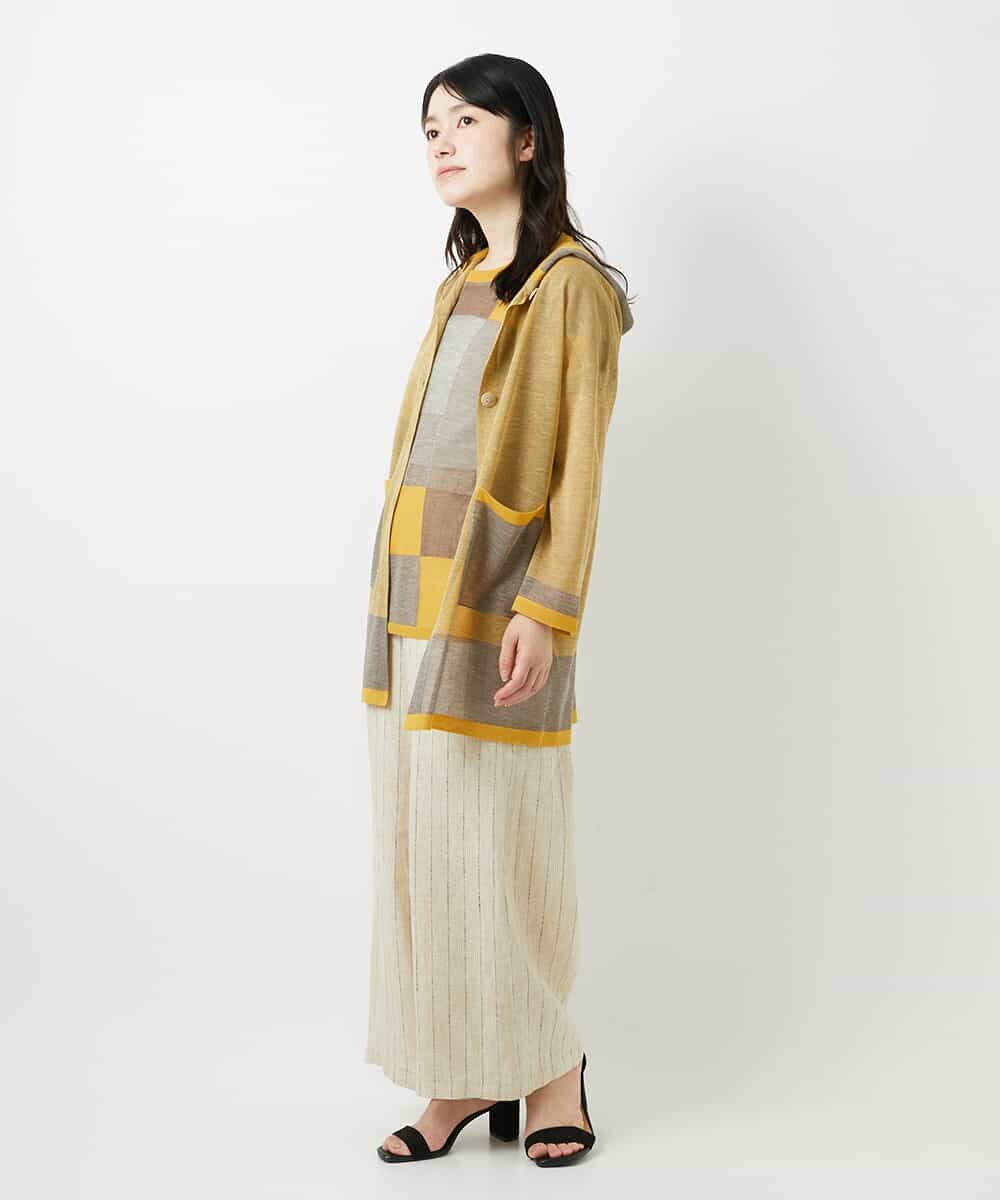 NHFGE50250 GIANNI LO GIUDICE(小さいサイズ)(メゾン ドゥ サンク) [アンサンブル対応]LEVITAサマーニット マスタード系