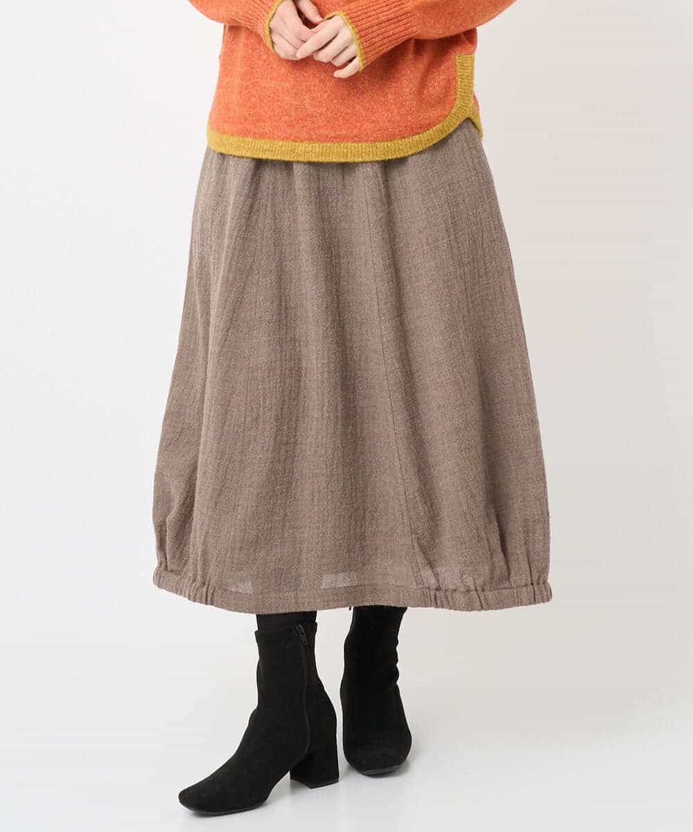 NHHAE36330 GIANNI LO GIUDICE(小さいサイズ)(メゾン ドゥ サンク) [セットアップ対応]リファインガーゼスカート ベージュ
