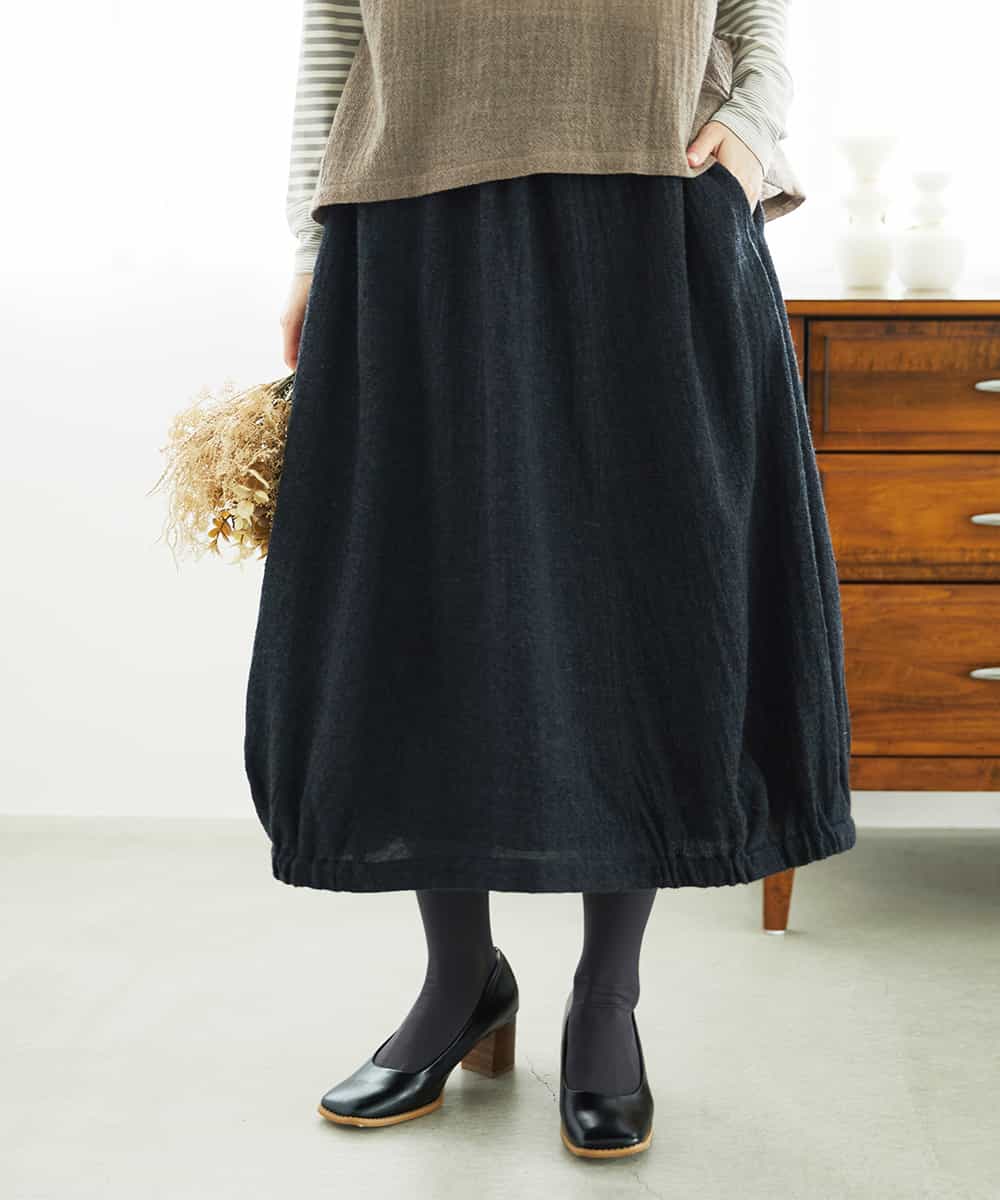 NHHAE36330 GIANNI LO GIUDICE(小さいサイズ)(メゾン ドゥ サンク) [セットアップ対応]リファインガーゼスカート ベージュ
