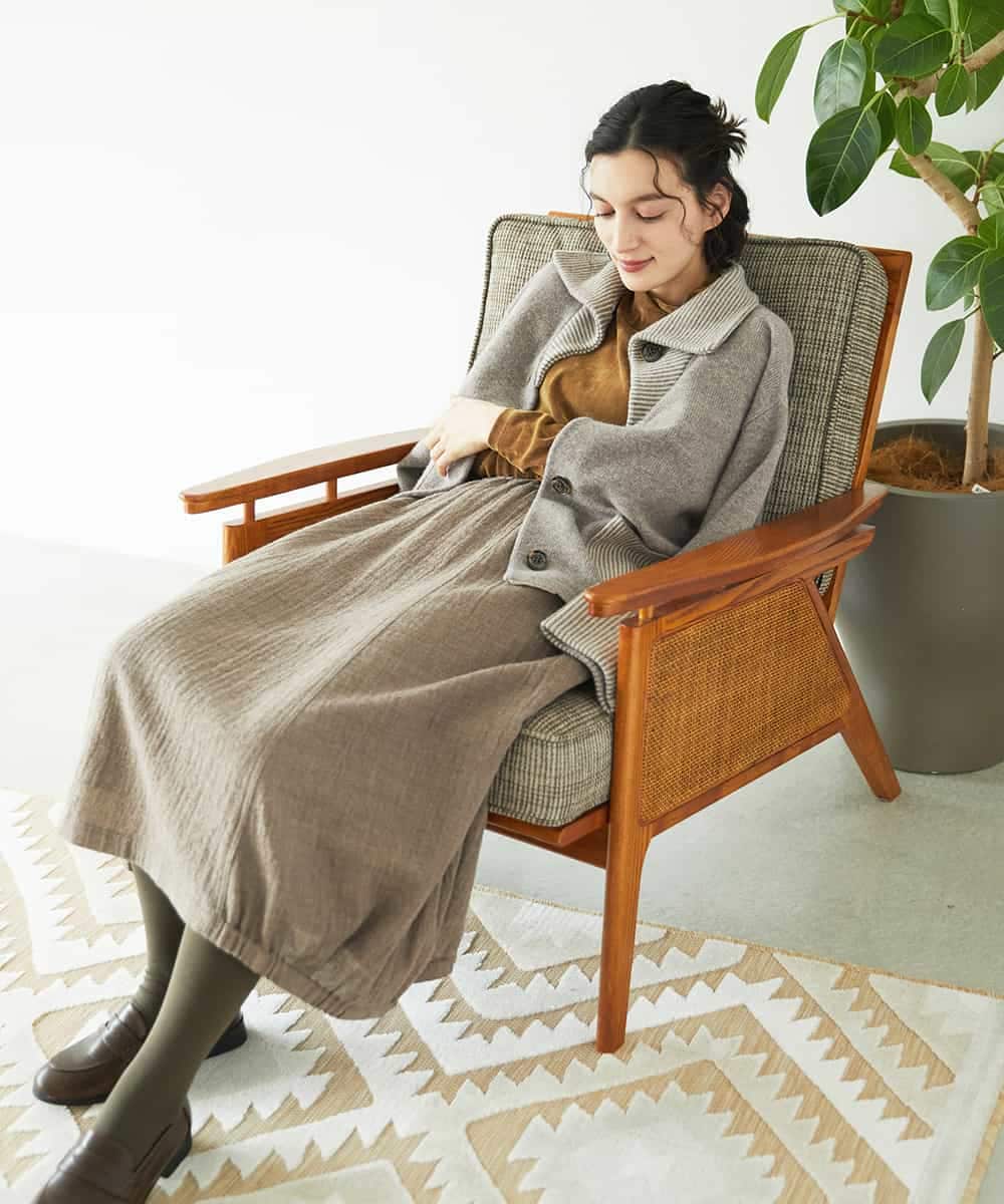 NHHAE36330 GIANNI LO GIUDICE(小さいサイズ)(メゾン ドゥ サンク) [セットアップ対応]リファインガーゼスカート ベージュ