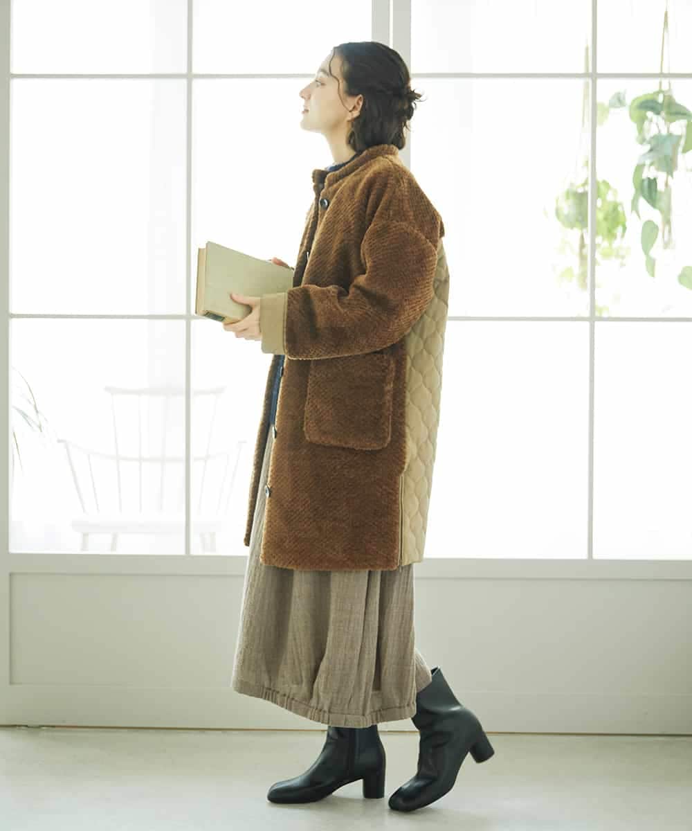 NHHAE36330 GIANNI LO GIUDICE(小さいサイズ)(メゾン ドゥ サンク) [セットアップ対応]リファインガーゼスカート ベージュ