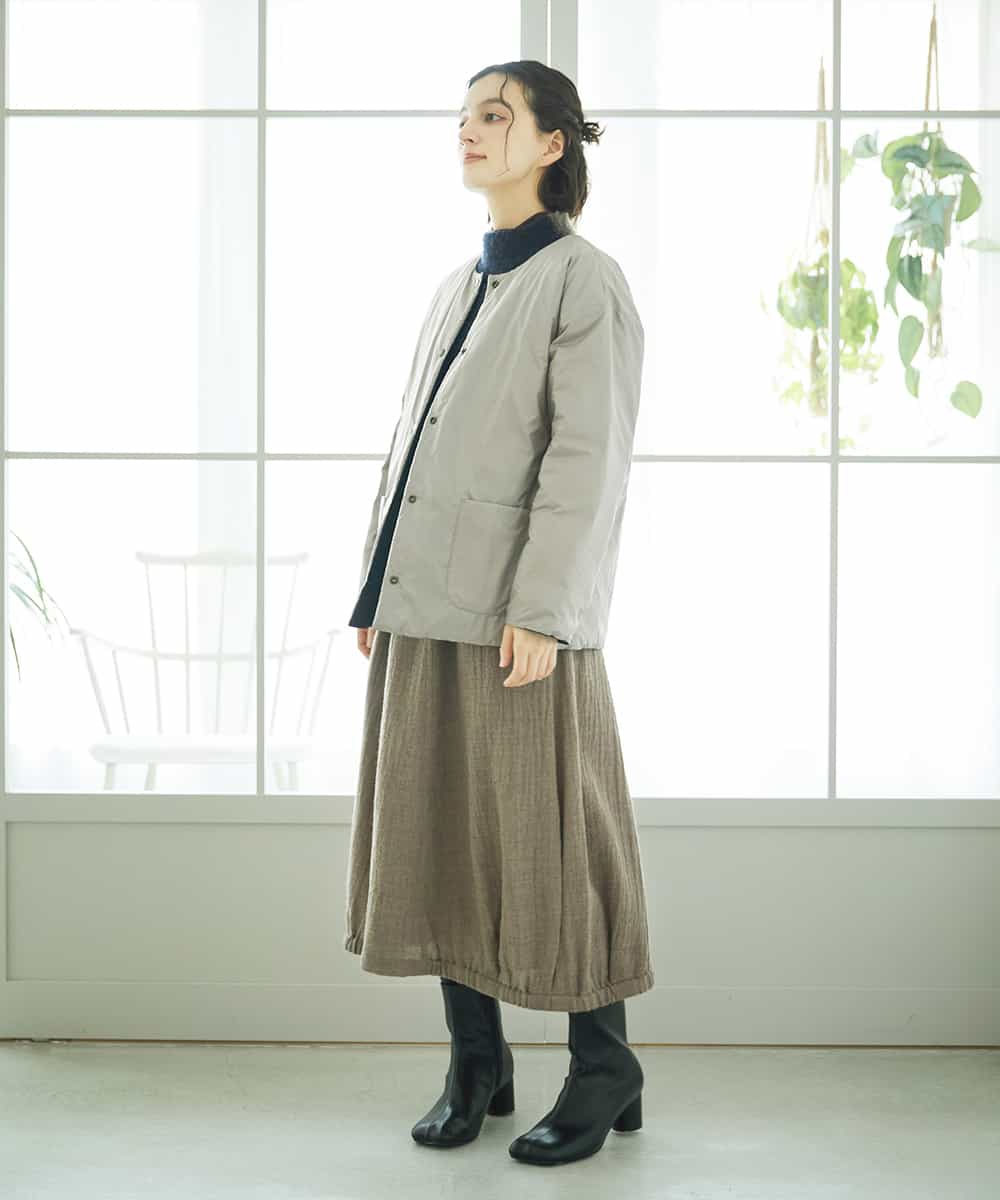 NHHAE36330 GIANNI LO GIUDICE(小さいサイズ)(メゾン ドゥ サンク) [セットアップ対応]リファインガーゼスカート ベージュ