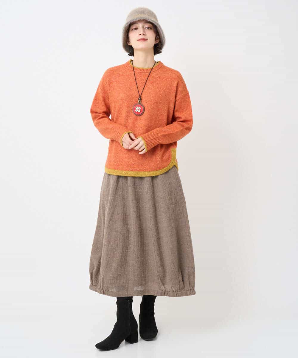 NHHAE36330 GIANNI LO GIUDICE(小さいサイズ)(メゾン ドゥ サンク) [セットアップ対応]リファインガーゼスカート ベージュ