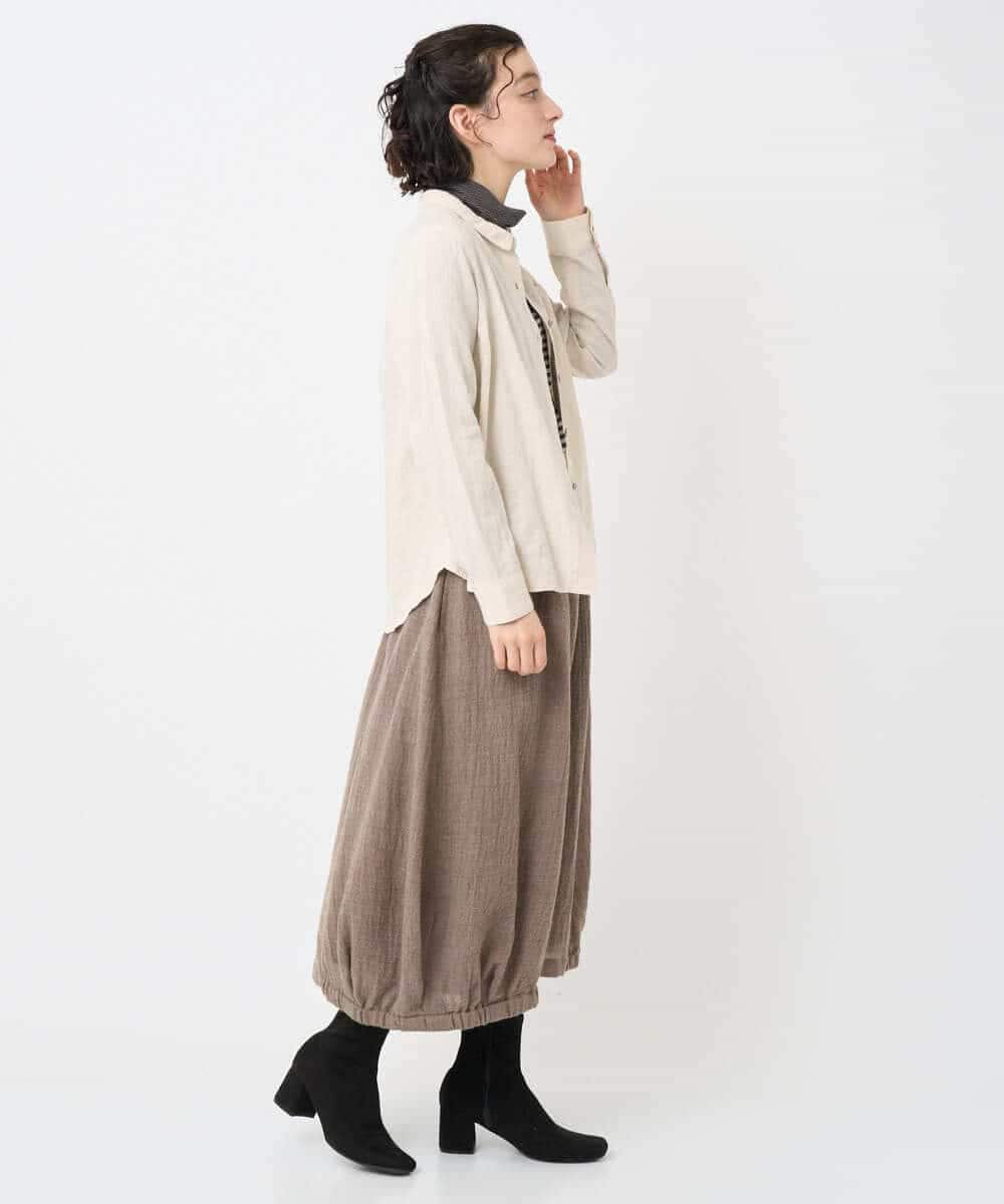 NHHAE36330 GIANNI LO GIUDICE(小さいサイズ)(メゾン ドゥ サンク) [セットアップ対応]リファインガーゼスカート ベージュ