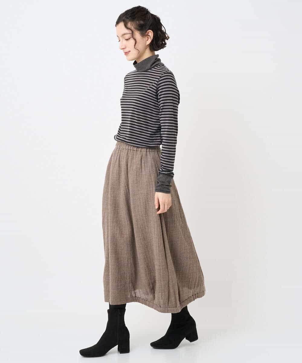 NHHAE36330 GIANNI LO GIUDICE(小さいサイズ)(メゾン ドゥ サンク) [セットアップ対応]リファインガーゼスカート ベージュ