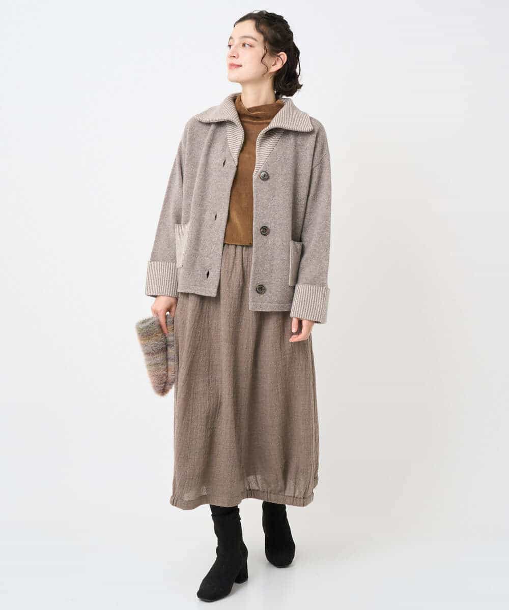 NHHAE36330 GIANNI LO GIUDICE(小さいサイズ)(メゾン ドゥ サンク) [セットアップ対応]リファインガーゼスカート ベージュ
