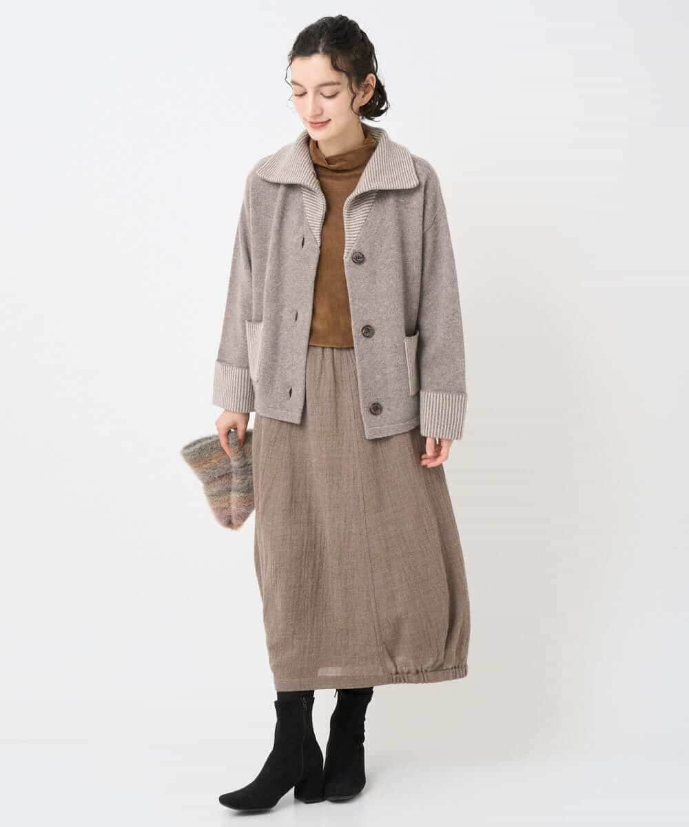 NHHAE36330 GIANNI LO GIUDICE(小さいサイズ)(メゾン ドゥ サンク) [セットアップ対応]リファインガーゼスカート ベージュ