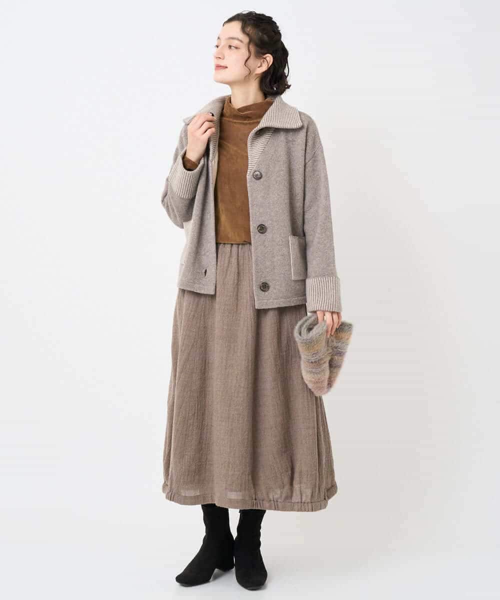 NHHAE36330 GIANNI LO GIUDICE(小さいサイズ)(メゾン ドゥ サンク) [セットアップ対応]リファインガーゼスカート ベージュ