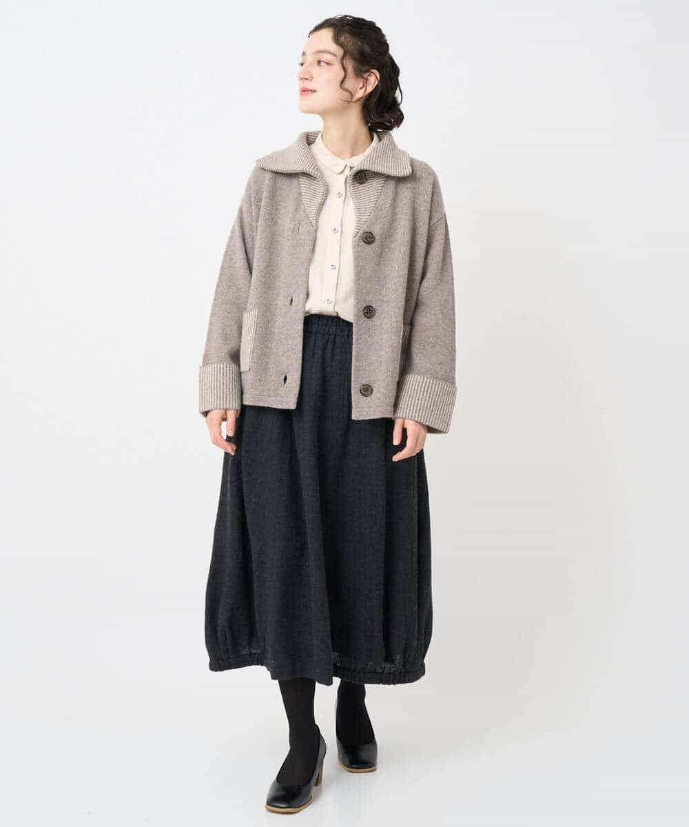 NHHAE36330 GIANNI LO GIUDICE(小さいサイズ)(メゾン ドゥ サンク) [セットアップ対応]リファインガーゼスカート ベージュ