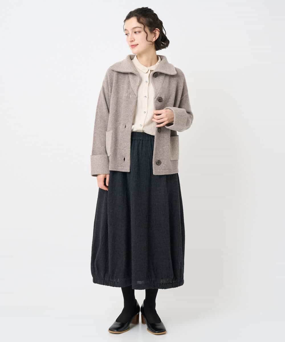 NHHAE36330 GIANNI LO GIUDICE(小さいサイズ)(メゾン ドゥ サンク) [セットアップ対応]リファインガーゼスカート ベージュ