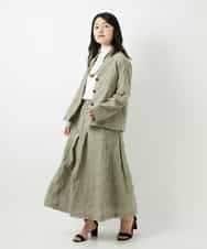 NHHGE53390 GIANNI LO GIUDICE(小さいサイズ)(メゾン ドゥ サンク) [セットアップ対応]シャドーチェックスカート グリーン