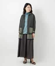 NHHGE84330 GIANNI LO GIUDICE(小さいサイズ)(メゾン ドゥ サンク) カラーリネン製品洗いスカート ダークグレー
