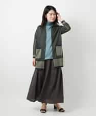 NHHGE84330 GIANNI LO GIUDICE(小さいサイズ)(メゾン ドゥ サンク) カラーリネン製品洗いスカート ダークグレー