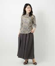 NHHGE84330 GIANNI LO GIUDICE(小さいサイズ)(メゾン ドゥ サンク) カラーリネン製品洗いスカート ダークグレー