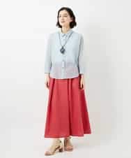 NHHGE84330 GIANNI LO GIUDICE(小さいサイズ)(メゾン ドゥ サンク) カラーリネン製品洗いスカート ダークグレー