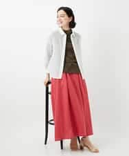 NHHGE84330 GIANNI LO GIUDICE(小さいサイズ)(メゾン ドゥ サンク) カラーリネン製品洗いスカート ダークグレー