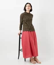 NHHGE84330 GIANNI LO GIUDICE(小さいサイズ)(メゾン ドゥ サンク) カラーリネン製品洗いスカート ダークグレー