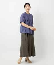 NHHHD66300 GIANNI LO GIUDICE(小さいサイズ)(メゾン ドゥ サンク) 麻ストライプスカート ベージュ