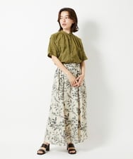 NHHHF91290 GIANNI LO GIUDICE(小さいサイズ)(メゾン ドゥ サンク) 淡彩フラワープリントスカート ベージュ
