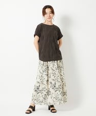 NHHHF91290 GIANNI LO GIUDICE(小さいサイズ)(メゾン ドゥ サンク) 淡彩フラワープリントスカート ベージュ