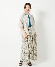 NHHHF91290 GIANNI LO GIUDICE(小さいサイズ)(メゾン ドゥ サンク) 淡彩フラワープリントスカート ベージュ