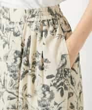 NHHHF91290 GIANNI LO GIUDICE(小さいサイズ)(メゾン ドゥ サンク) 淡彩フラワープリントスカート ベージュ