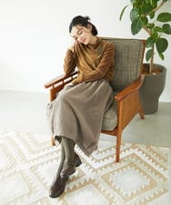 NHKAE40180 GIANNI LO GIUDICE(小さいサイズ)(メゾン ドゥ サンク) [日本製]タマムシパイルフロッキーカットソー ブラウン