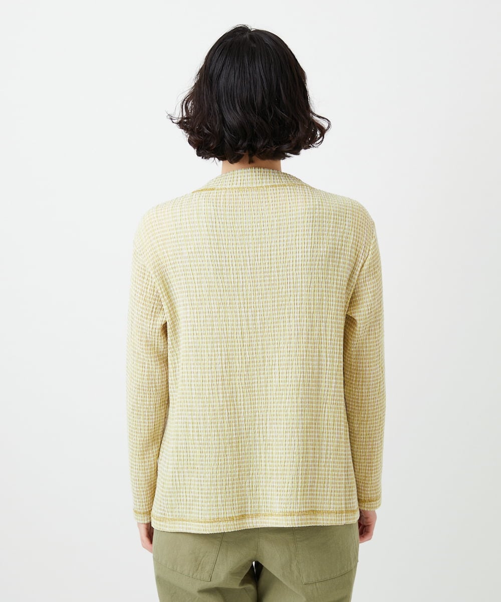 NHKGD30190 GIANNI LO GIUDICE(小さいサイズ)(メゾン ドゥ サンク) [日本製]カールマイヤーチェックカットソー ベージュ