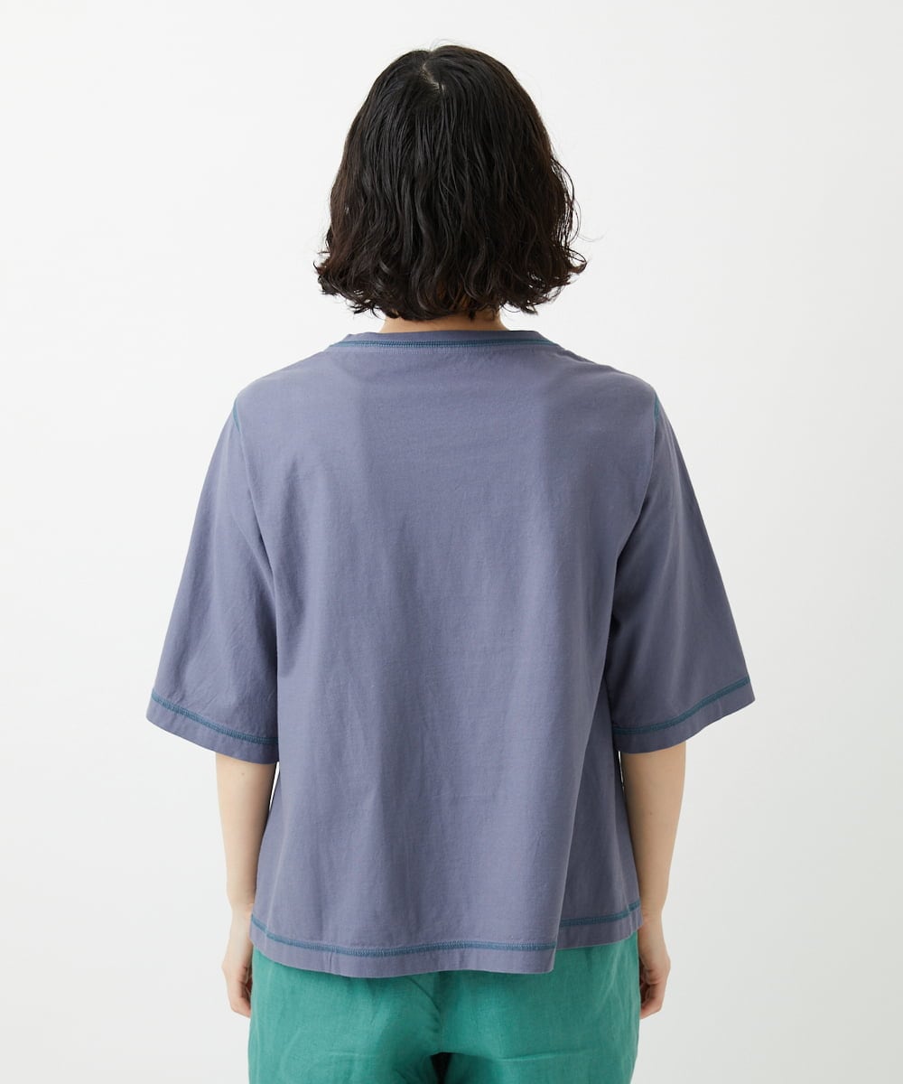 NHKGE40210 GIANNI LO GIUDICE(小さいサイズ)(メゾン ドゥ サンク) クールローレルスカイコットTシャツ ラベンダー