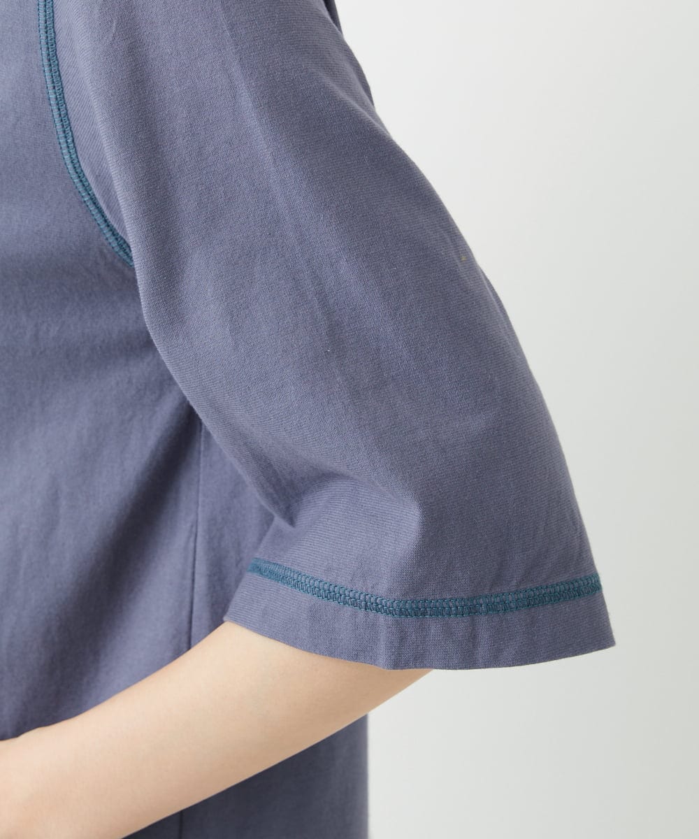 NHKGE40210 GIANNI LO GIUDICE(小さいサイズ)(メゾン ドゥ サンク) クールローレルスカイコットTシャツ ラベンダー