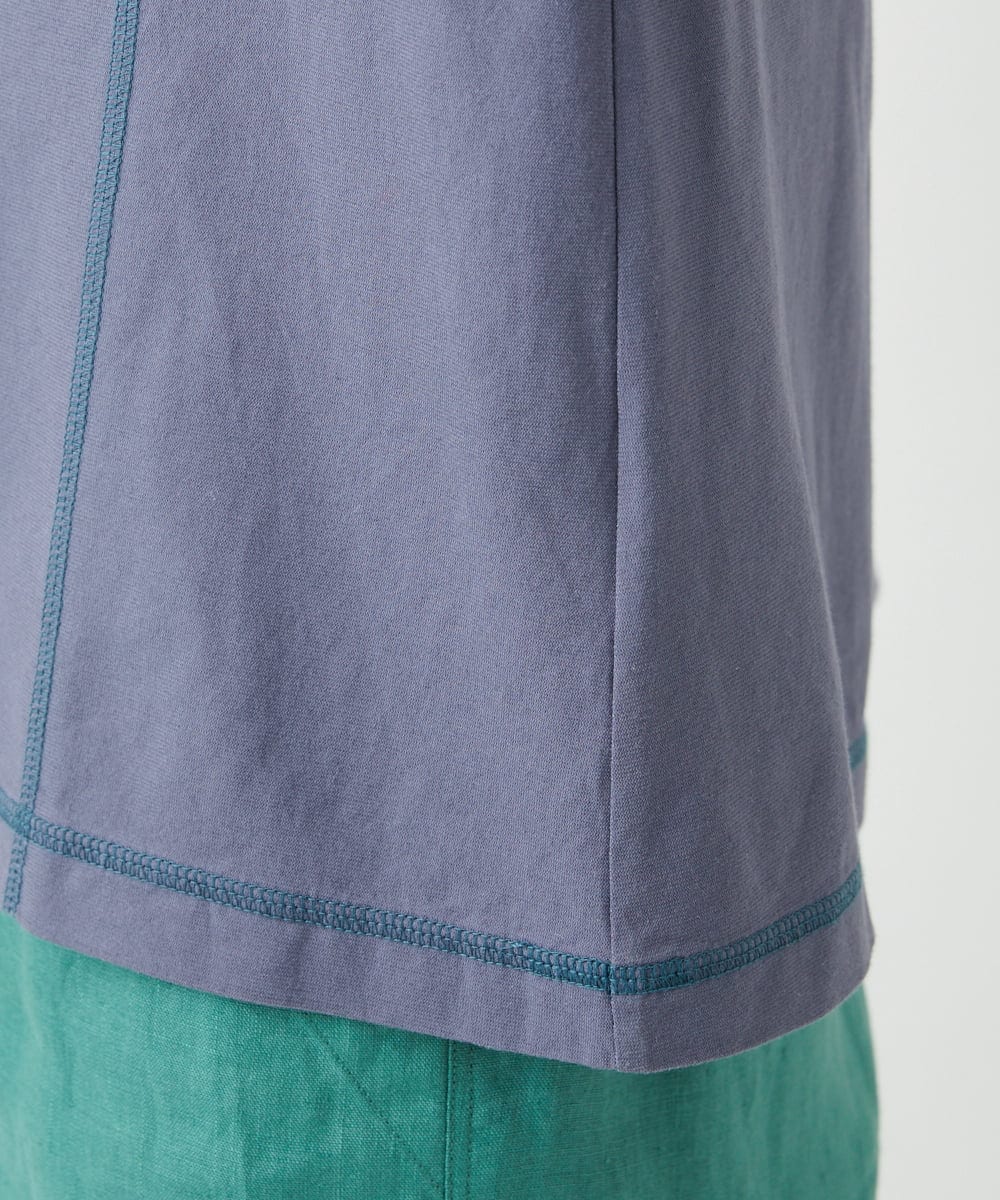 NHKGE40210 GIANNI LO GIUDICE(小さいサイズ)(メゾン ドゥ サンク) クールローレルスカイコットTシャツ ラベンダー