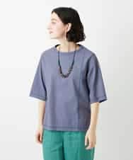 NHKGE40210 GIANNI LO GIUDICE(小さいサイズ)(メゾン ドゥ サンク) クールローレルスカイコットTシャツ ラベンダー