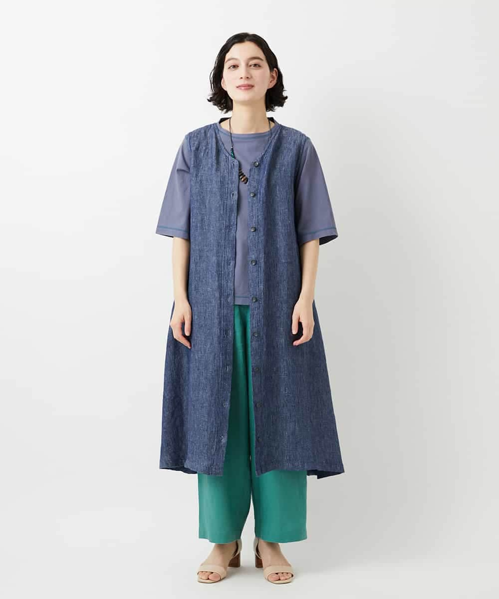 NHKGE40210 GIANNI LO GIUDICE(小さいサイズ)(メゾン ドゥ サンク) クールローレルスカイコットTシャツ ラベンダー