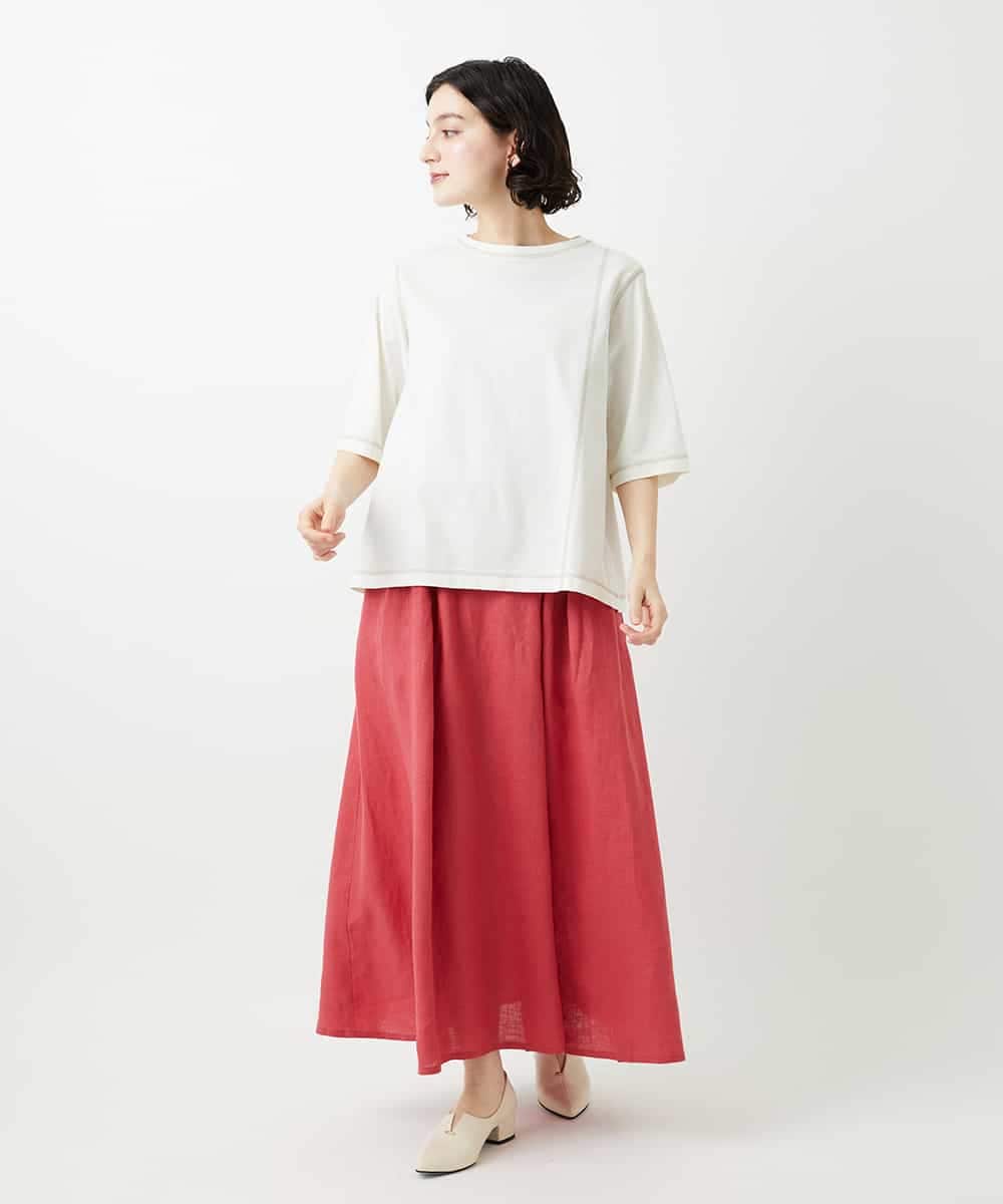 NHKGE40210 GIANNI LO GIUDICE(小さいサイズ)(メゾン ドゥ サンク) クールローレルスカイコットTシャツ ラベンダー