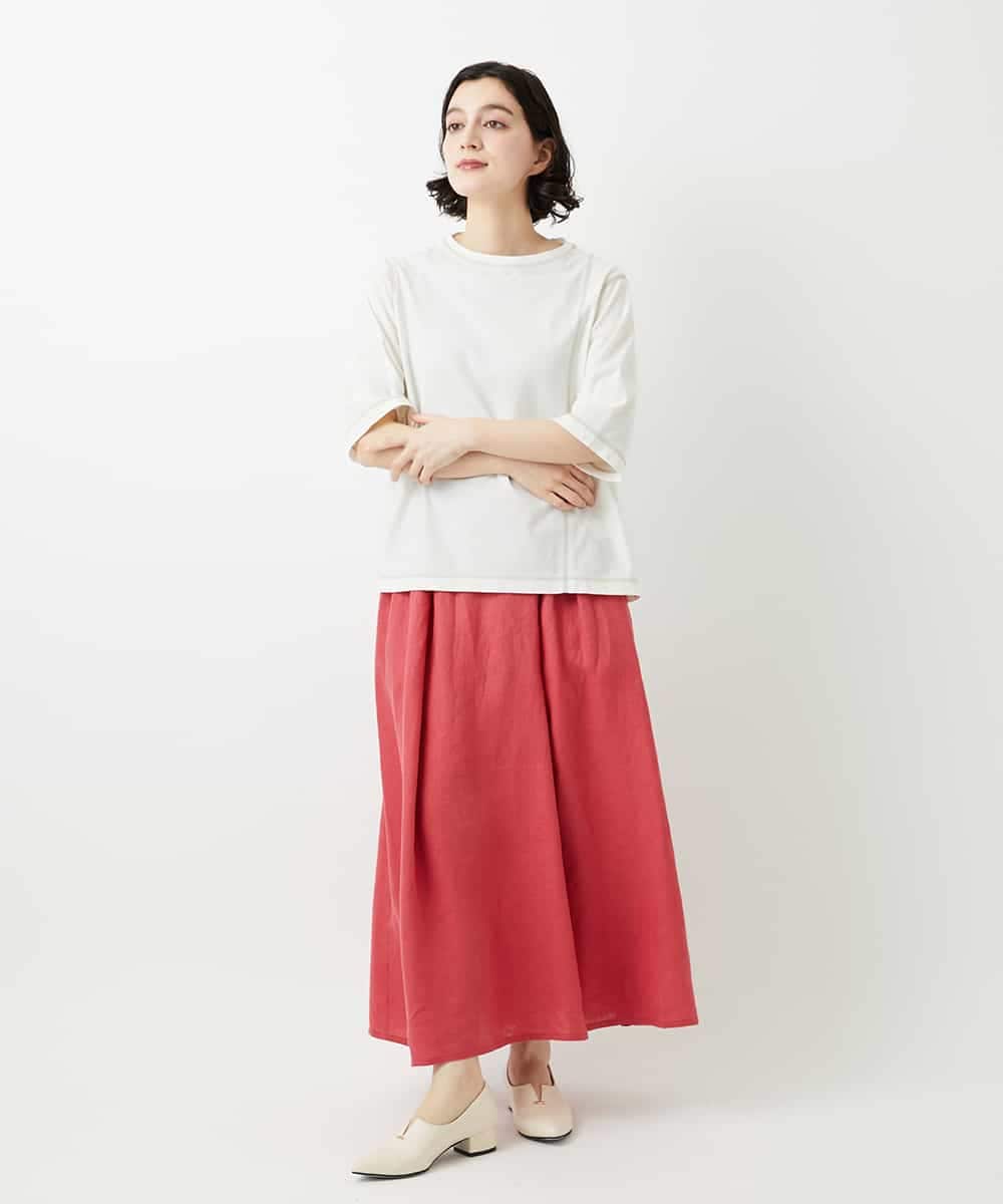 NHKGE40210 GIANNI LO GIUDICE(小さいサイズ)(メゾン ドゥ サンク) クールローレルスカイコットTシャツ ラベンダー