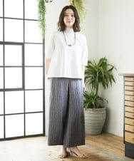 NHKGE52180 GIANNI LO GIUDICE(小さいサイズ)(メゾン ドゥ サンク) [日本製]天竺シルケットカットソー ブラウン