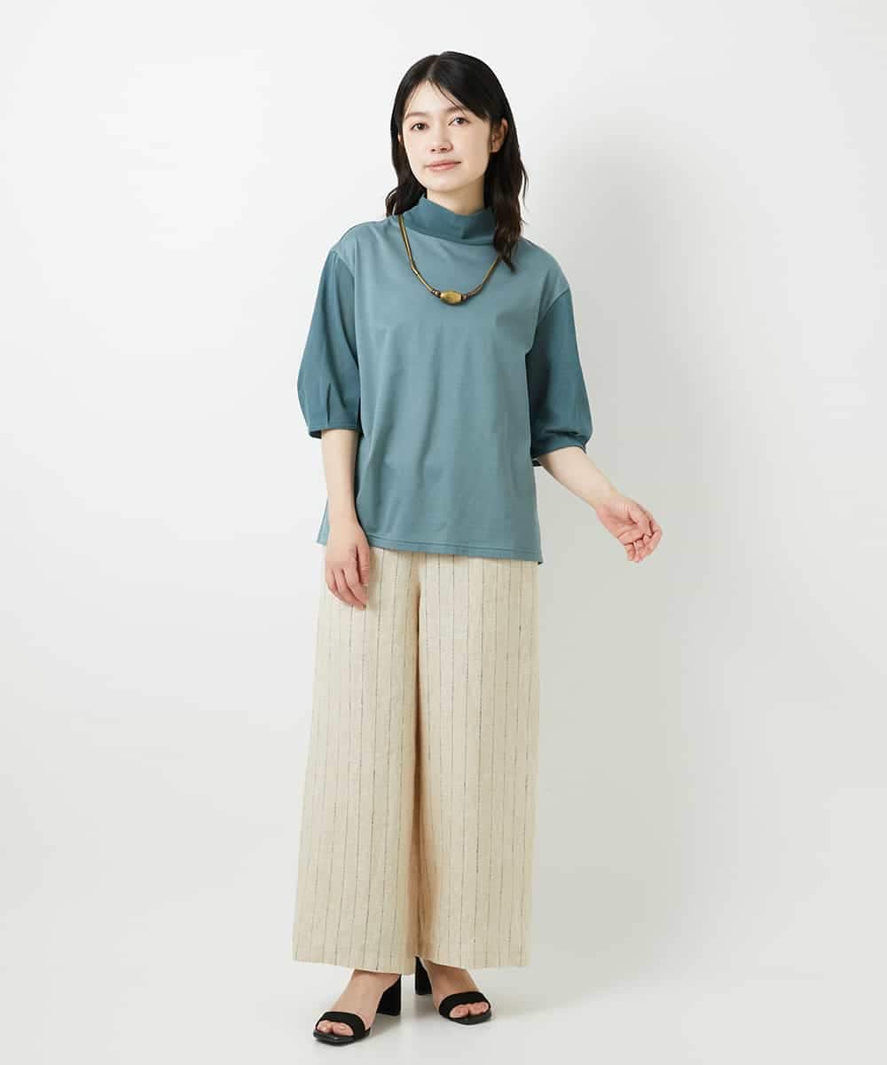 NHKGE52180 GIANNI LO GIUDICE(小さいサイズ)(メゾン ドゥ サンク) [日本製]天竺シルケットカットソー ブラウン